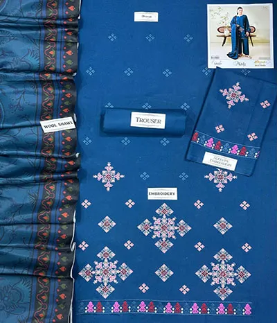 dhanak suit Embroidered