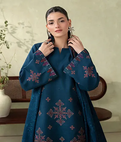 dhanak suit Embroidered