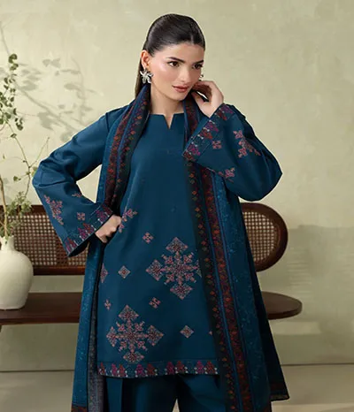 dhanak suit Embroidered