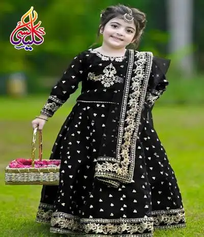 lace kids dress pakistani
