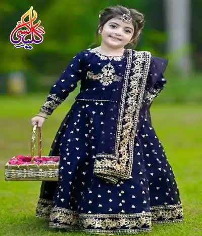 lace kids dress pakistani
