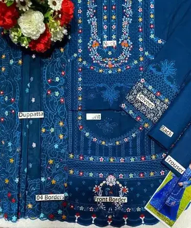 lawn suit embroidered
