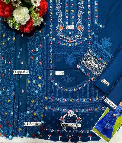 lawn suit embroidered