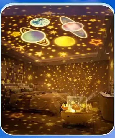 carousel night light bunny