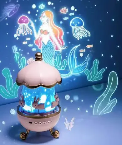 carousel night light bunny