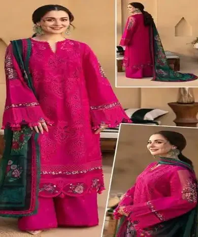 embroidered chiffon dress pak