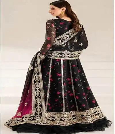 lawn suit with chiffon dupata