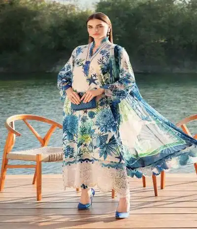 maria b lawn chiffon