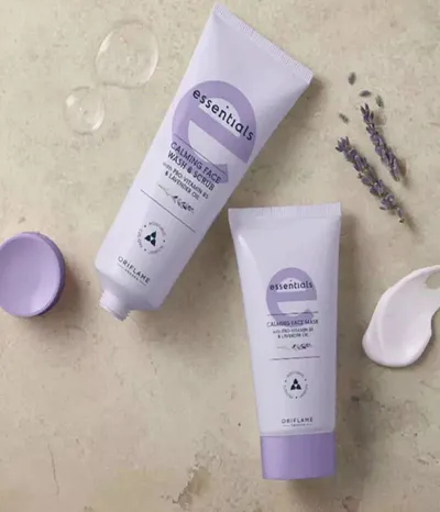 essentials calming face wash oriflame