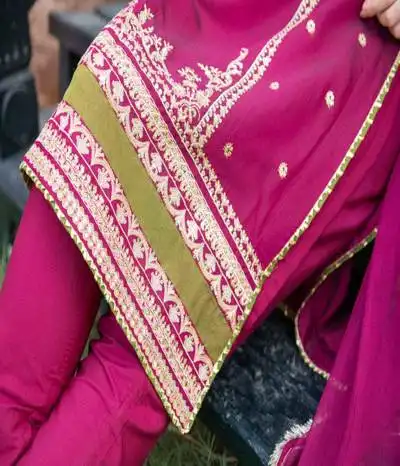 lawn embroidered suit women