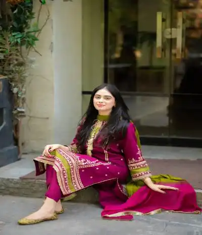 lawn embroidered suit women