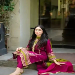 lawn embroidered suit women 4